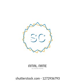 SC Initial logo template vector