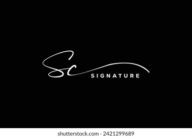 SC initials Handwriting signature logo. SC Hand drawn Calligraphy lettering Vector. SC letter real estate, beauty, photography letter logo design.