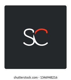 S&C joint logo line letter logo template