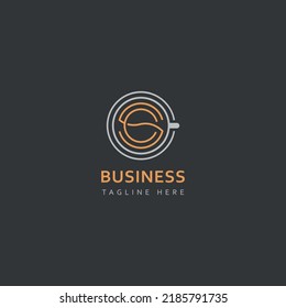 SC Letter Initial Logo Coffee Bean and Cup Concept. Monogram Symbol Business Branding