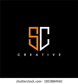 SC Letter Initial Logo Design Template Vector Illustration