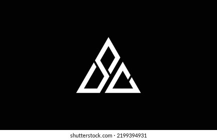  SC Letter Initial Logo Design Template Vector Illustration 