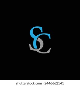 SC Letter Initial Logo Design Template Vector Illustration