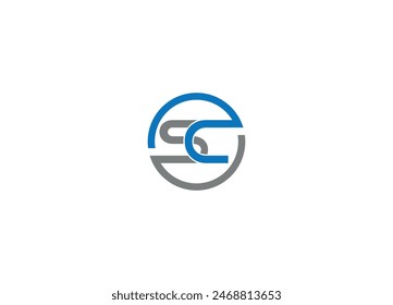 SC letter Logo Design with Creative Modern vector iicon template