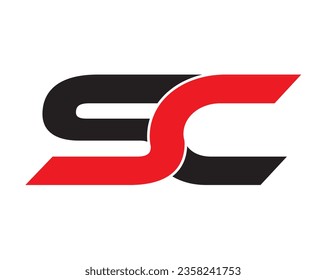 Elementos de diseño del logotipo de la letra SC