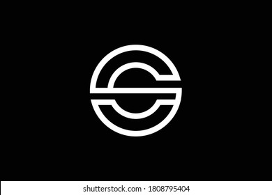 SC letter logo design on luxury background. CS monogram initials letter logo concept. SC icon design. CS elegant and Professional white color letter icon design on black background. S C CS SC