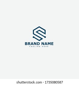 Vector de plantilla de diseño de logotipo de carta SC
