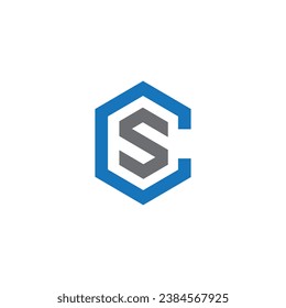 Plantilla vectorial de diseño de logotipo de letra SC
