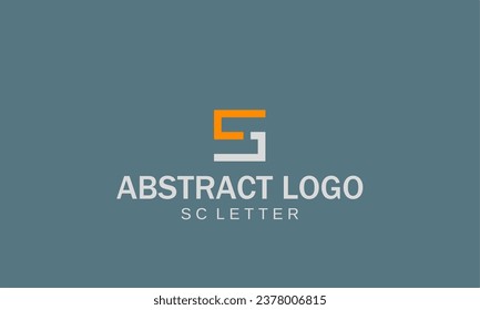 SC letter modern logo design template elements