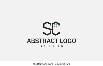 SC letter modern logo design template elements
