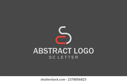 SC letter modern logo design template elements