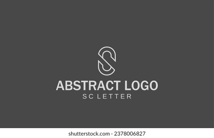 SC letter modern logo design template elements