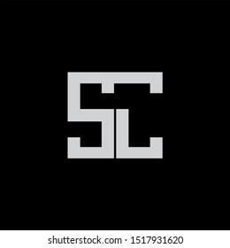 SC Letter monogram with abstrac concept style design
