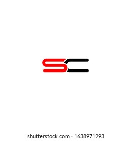 SC LETTER VECTOR LOGO ABSTRACT