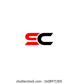 SC LETTER VECTOR LOGO ABSTRACT