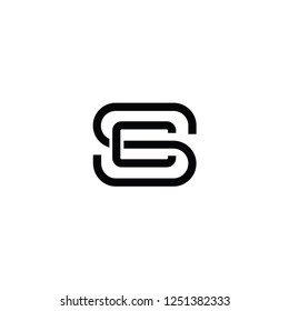 SC letters initial logo design vector