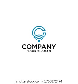 SC letters initial logo design vector
