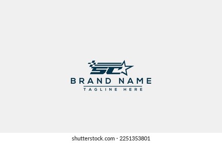 SC logo Design Template Vector Graphic Branding Element.