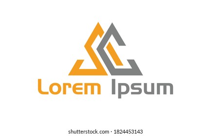 SC Logo Letter Initial SC abstract Logo Design Template Vector