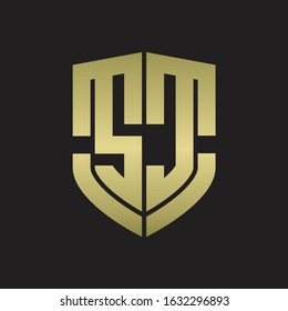 Sc Logo Monogram Emblem Shield Shape Stock Vector (royalty Free 