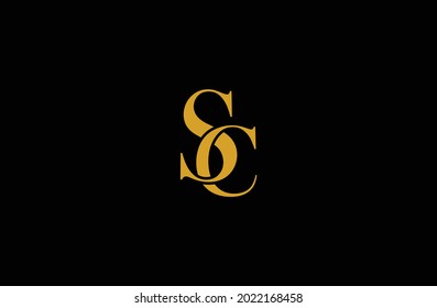 SC luxury Initials logo, Letter S and C modern  logo