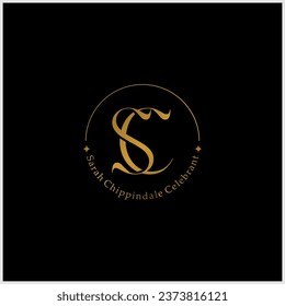 sc luxury logo design vector icon symbol circle