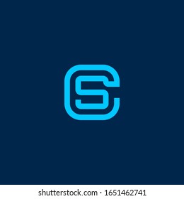 SC monogram logo with linear style
