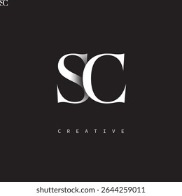 SC Monogram Logo Minimal Elegant Letter mark for Luxury, Fashion   Creative Brands	
