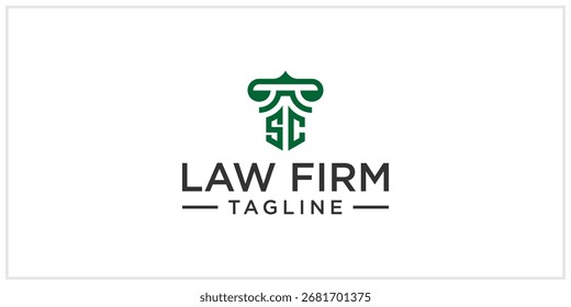 Inspiración de diseño de logo SC o SH law	