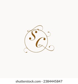 SC uniquely wedding logo symbol of your marriage and you can use it on your wedding stationary