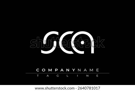 SCA abstract letter design. Modern Business Logo Design With Abstract Typography and Contemporary Style