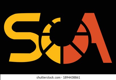 SCA monogram logo with the letter c part resembles a speed meter