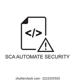icono de seguridad de sca, icono de protección