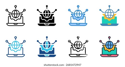 Ícone SCADA definir coleção de vários estilos 
