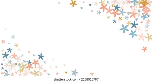 Ilustración vectorial Scaevola abstracta de flores. Bonitas formas florales de jardín aisladas. Fondo de la tarjeta de cumpleaños. Flores de moda Scaevola mínimo florecimiento. Pétalos rayados.