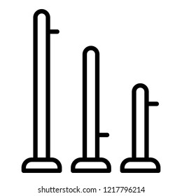 Scaffold bar icon. Outline illustration of scaffold bar vector icon for web design isolated on white background