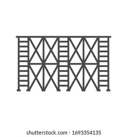 Scaffold icon in flat style.Vector illustration.