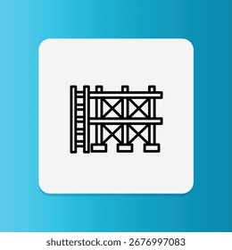 Icono de andamio, que representa la construcción, la seguridad, la arquitectura y la ingeniería estructural