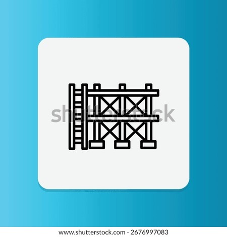 Scaffold icon, representing construction, safety, architecture, and structural engineering