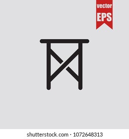 Scaffold icon in trendy isolated on grey background.Vector illustration.