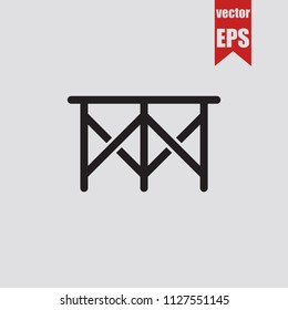 Scaffold icon in trendy isolated on grey background.Vector illustration.