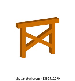 Scaffold icon.Isometric and 3D view.