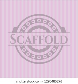 Scaffold realistic pink emblem