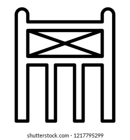 Scaffold structure icon. Outline illustration of scaffold structure vector icon for web design isolated on white background