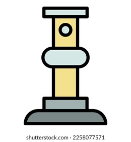 Scaffold support bar icon. Outline illustration of scaffold support bar vector icon color flat isolated on white