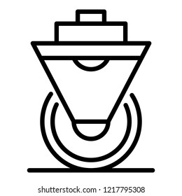 Scaffold wheel platform icon. Outline illustration of scaffold wheel platform vector icon for web design isolated on white background