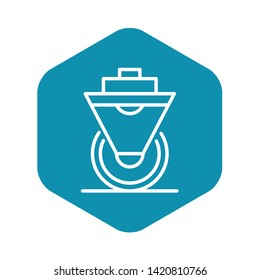 Scaffold wheel platform icon. Outline illustration of scaffold wheel platform vector icon for web design isolated on white background
