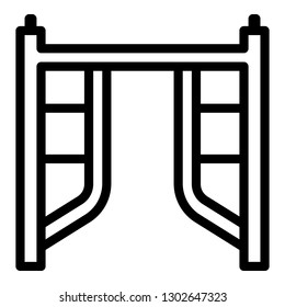 Scaffolding bracing icon. Outline scaffolding bracing vector icon for web design isolated on white background