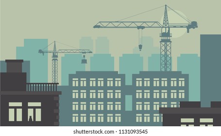 scaffolding city scene
