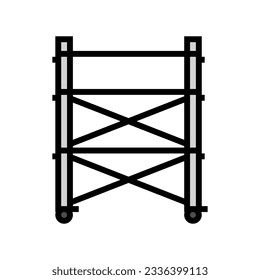 scaffolding civil engineer color icon vector. scaffolding civil engineer sign. isolated symbol illustration